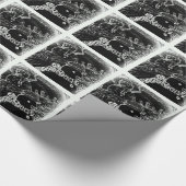 Sneeuwman en Yaie met zwarte kerst Cadeaupapier (Hoek)