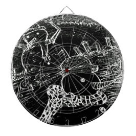 Sneeuwman en Yaie met zwarte kerst Dartbord