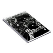 Sneeuwman en Yaie met zwarte kerst Notitieboek (Rechterzijde)