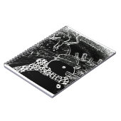 Sneeuwman en Yaie met zwarte kerst Notitieboek (Linkerzijde)