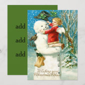 Sneeuwman Engel Cherub Vierbladige Klaver (Voorkant / Achterkant)