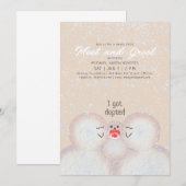 Sneeuwman Familie Adoptie Douche Uitnodiging (Voorkant / Achterkant)