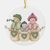 Sneeuwman familie Keepsake Ornament (Voorkant)