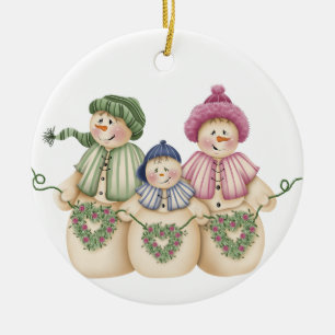 Sneeuwman familie Keepsake Ornament
