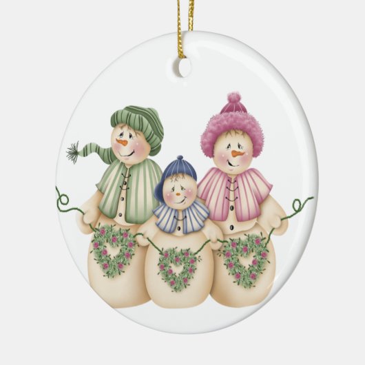 Sneeuwman familie Keepsake Ornament (Links)