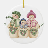Sneeuwman familie Keepsake Ornament (Achterkant)