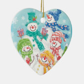 Sneeuwman familie kerst ornamenten (Rechts)