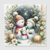 Sneeuwman Familie Kerstmis (Voorkant)