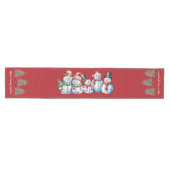 Sneeuwman Familie Medium Tafelloper (Horizontaal)