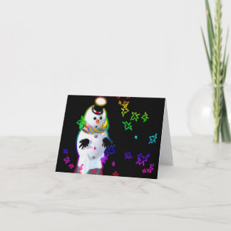 Sneeuwman Feestdagen Kaart