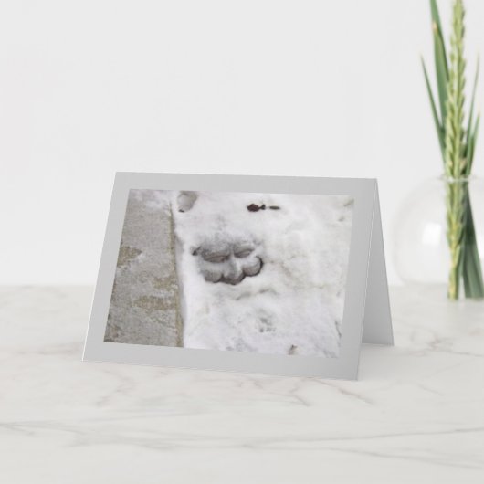 Sneeuwman Feestdagen Kaart (Voorkant)