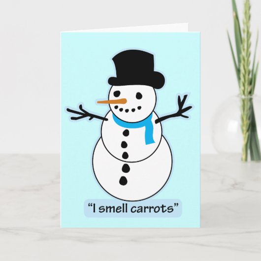 sneeuwman feestdagen kaart (Voorkant)