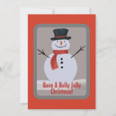 Sneeuwman Feestdagenkaart (Voorkant)