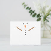 sneeuwman feestdagenkaart (Staand voorkant)