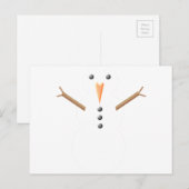 sneeuwman feestdagenkaart (Voorkant / Achterkant)