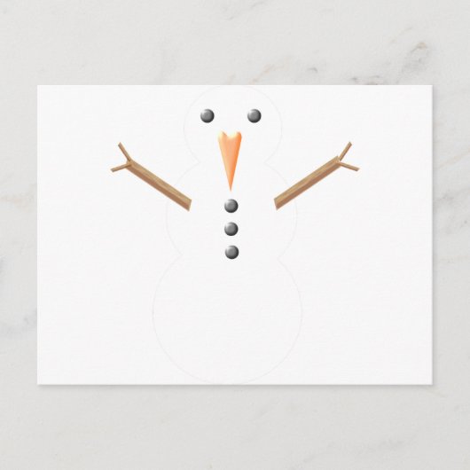 sneeuwman feestdagenkaart (Voorkant)