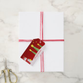 Sneeuwman feestelijk ontworpen cadeaulabel (Met Touw)