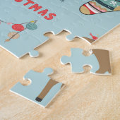 Sneeuwman Fir-Tree Kerst wrapping patroon Legpuzzel (Zijkant)