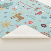 Sneeuwman Fir-Tree Kerst wrapping patroon Sherpa Deken (3/4)