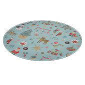 Sneeuwman Fir-Tree Kerst wrapping patroon Snijplank (Hoek)