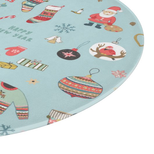 Sneeuwman Fir-Tree Kerst wrapping patroon Snijplank (Hoek)