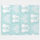 Sneeuwman fleece deken (Voorkant (Horizontaal))