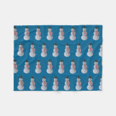 Sneeuwman Fleece Deken (Voorkant (Horizontaal))