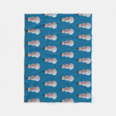 Sneeuwman Fleece Deken (Voorkant)