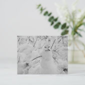 Sneeuwman Foto Briefkaart (Staand voorkant)