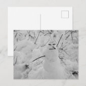 Sneeuwman Foto Briefkaart (Voorkant / Achterkant)