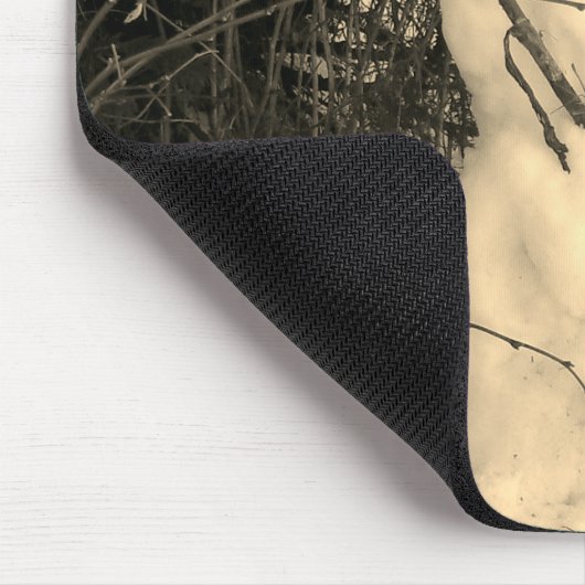 Sneeuwman Foto Mousepad Muismat (Hoek)