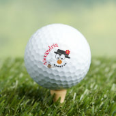Sneeuwman Funny Face Schattigee nieuwigheid kerst Golfballen (Insitu Shirt)