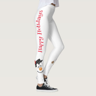Sneeuwman Funny Face Schattigee nieuwigheid kerst Leggings