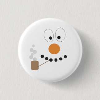 Sneeuwman Funny Face Schattigee nieuwigheid kerst Ronde Button 3,2 Cm
