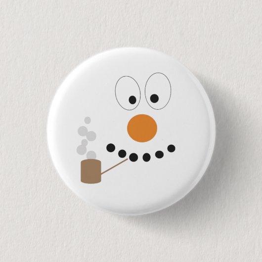 Sneeuwman Funny Face Schattigee nieuwigheid kerst Ronde Button 3,2 Cm (Voorkant)