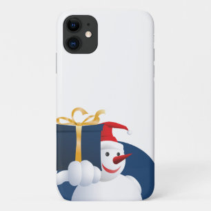 Sneeuwman geeft cadeau... Case-Mate iPhone case
