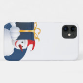 Sneeuwman geeft cadeau... Case-Mate iPhone case (Achterkant (horizontaal))