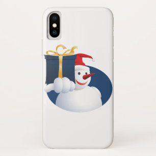 Sneeuwman geeft cadeau... iPhone x hoesje