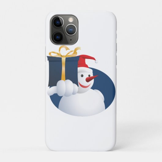 Sneeuwman geeft cadeau... Case-Mate iPhone case (Achterkant)