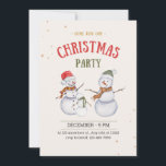 Sneeuwman geïllustreerde Kerstmis partij uitnodigi Kaart<br><div class="desc">Vier het seizoen met een grillige touch door onze sneeuwpop geïllustreerde kerstfeest uitnodiging ontwerp! Versierd met schattige,  handgetekende sneeuwpoppen in feestelijke kleding tegen een achtergrond van winterse landschappen,  brengt deze uitnodiging de charme en het plezier van de feestdagen voort.</div>
