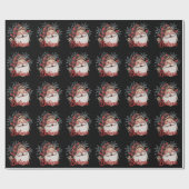 Sneeuwman gelooft Santa Red Plaid Pet Kerst Cadeaupapier (Vlak)