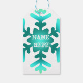 Sneeuwman Gelukkig Nieuwjaar Custom Gift Labels Cadeaulabel (Achterkant)