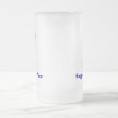 Sneeuwman Gelukkig Nieuwjaar Matglas Bierpul (Center)