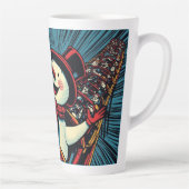 Sneeuwman geniet van een roller onderzetter. latte mok (Rechts)