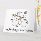 Sneeuwman gevecht kaart (Gele Bloem)