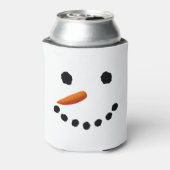 Sneeuwman Gezicht Koelbox Blikjeskoeler (Blikje Achterkant)