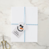 Sneeuwman Gezicht Persoonlijk Cadeaulabel (Met Touw)