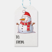 Sneeuwman Gift Label 2 Cadeaulabel (Voorkant)