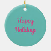 SNEEUWMAN, GINGERBREAD MAN & MOK VAN WARME CHOCOLA KERAMISCH ORNAMENT (Achterkant)