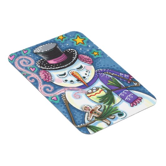 SNEEUWMAN, GINGERBREAD MAN & MOK VAN WARME CHOCOLA MAGNEET (Rechterzijde)